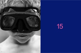 Georges avec son masque de plongée